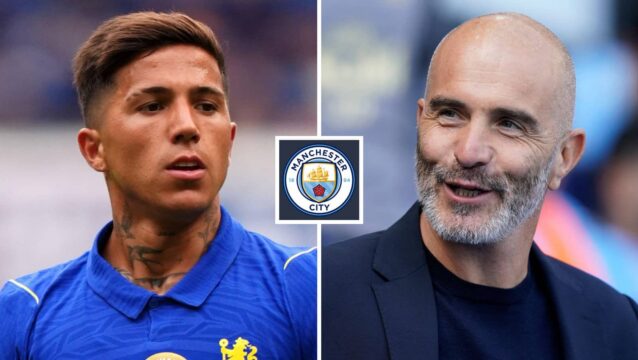 Enzo Fernandez and Man City boss Enzo Maresca