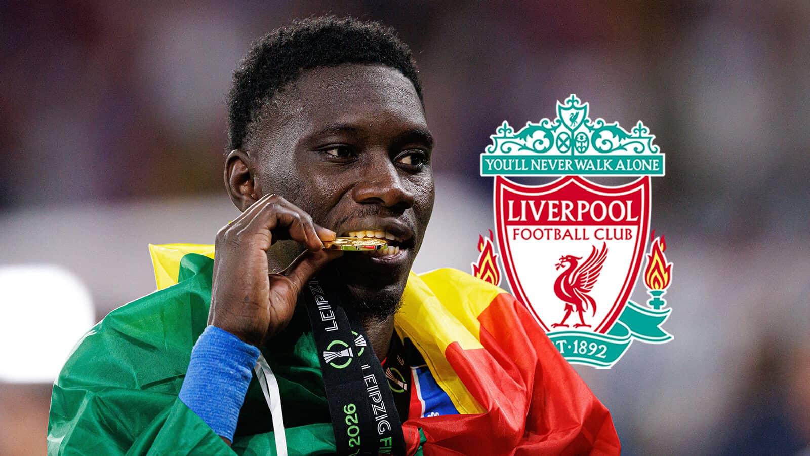 Crystal Palace winger Ismaila Sarr, Liverpool badge