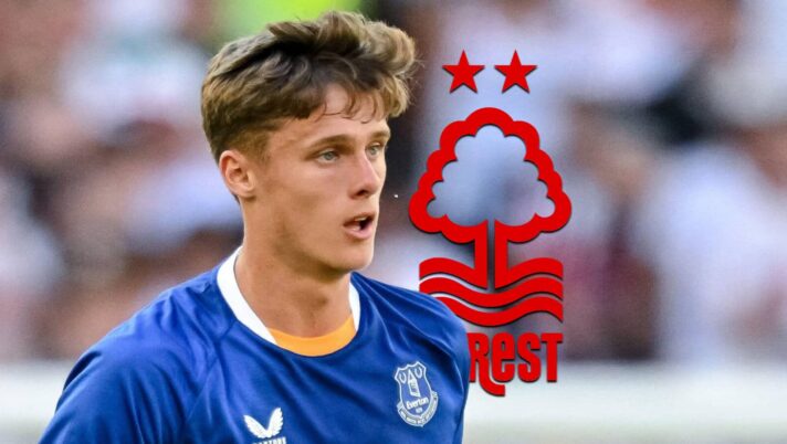 Everton midfielder Harrison Armstrong, Nottingham Forest badge