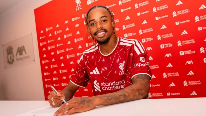 Bradley Barcola signs for Liverpool