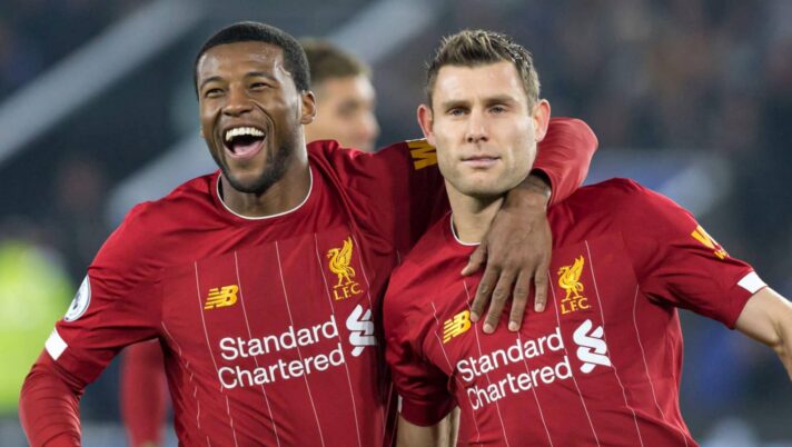 Former Liverpool midfielders Georginio Wijnaldum and James Milner