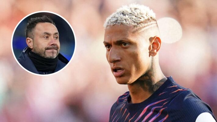 Tottenham star Richarlison and Roberto De Zerbi