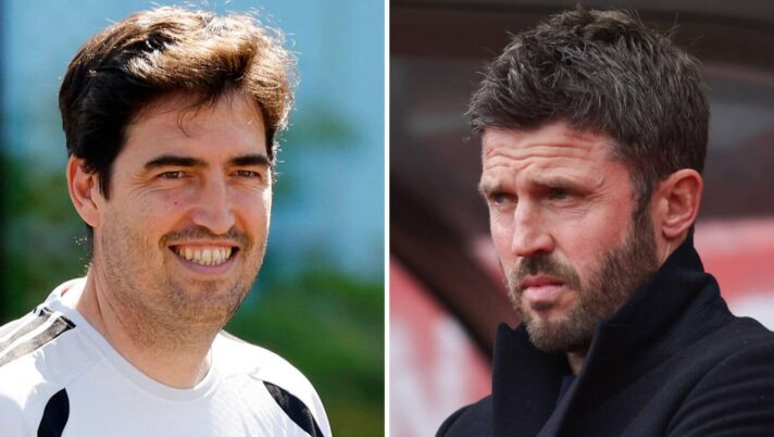Andoni Iraola and Michael Carrick