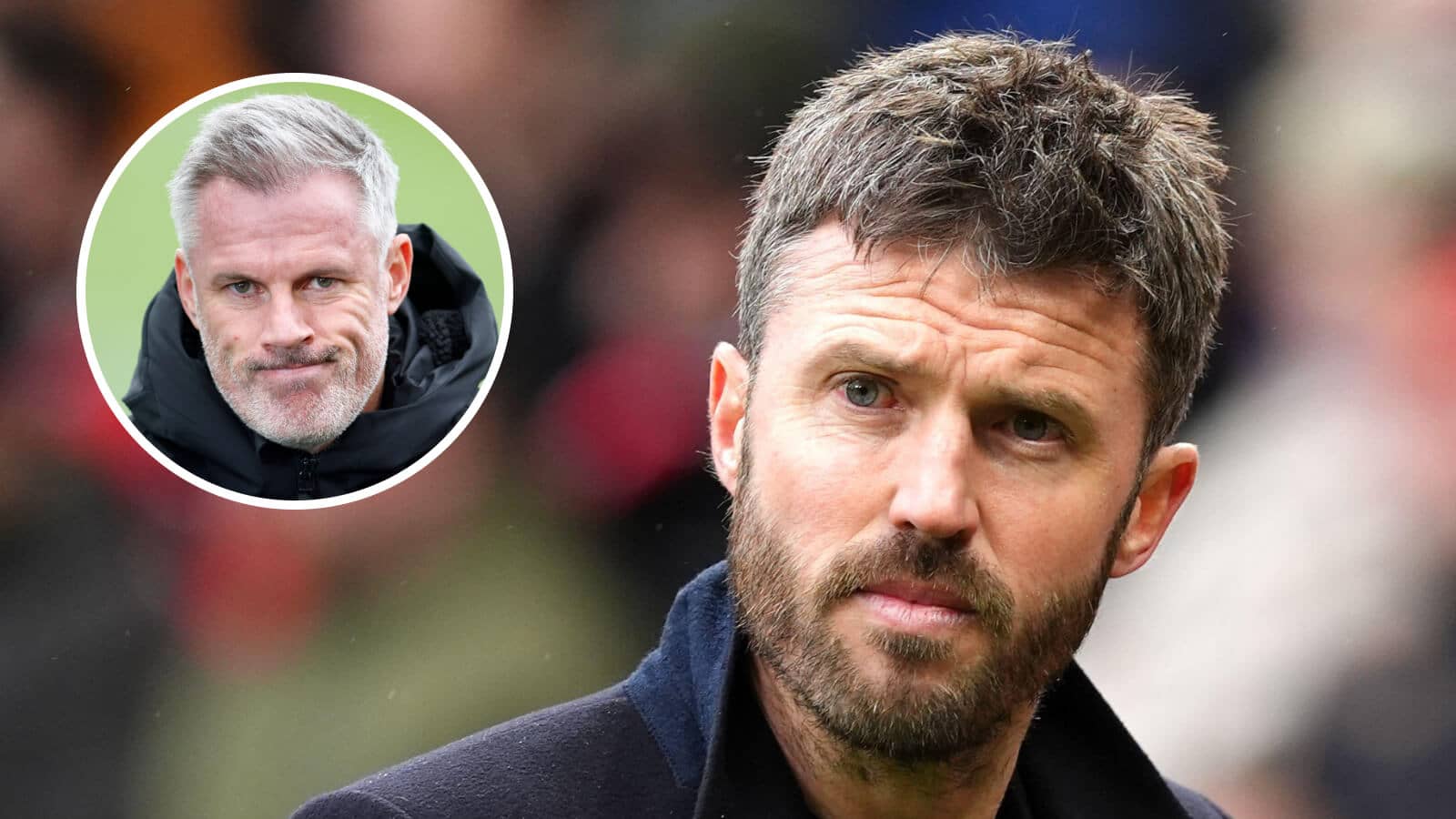 Man Utd manager Michael Carrick and pundit Jamie Carragher