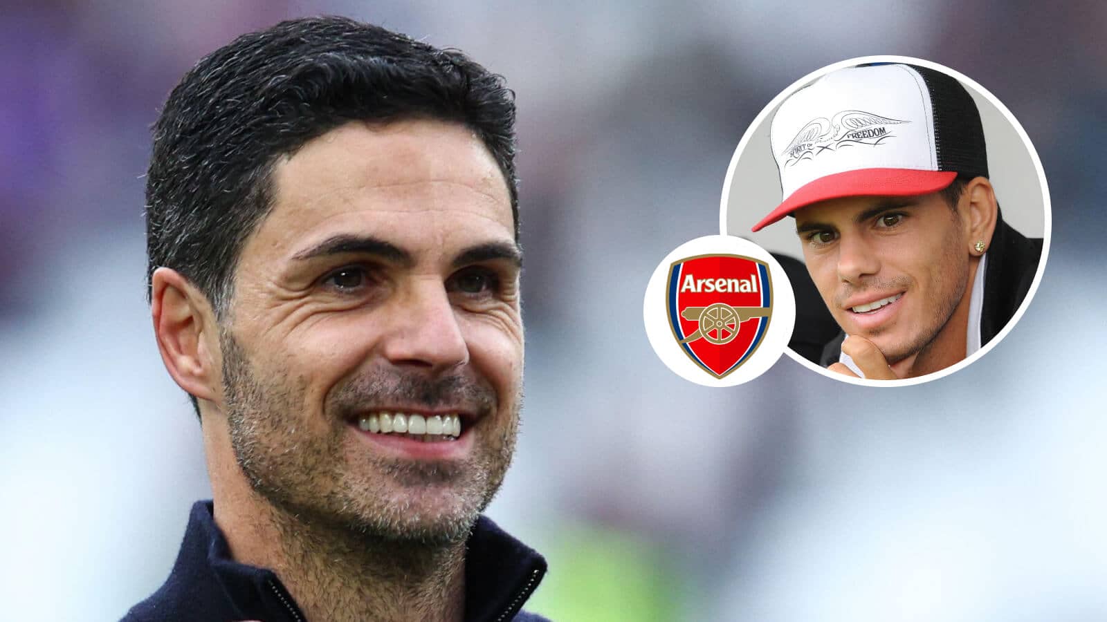 Mikel Arteta, Arsenal badge and Jeremie Aliadiere - copyright TEAMtalk