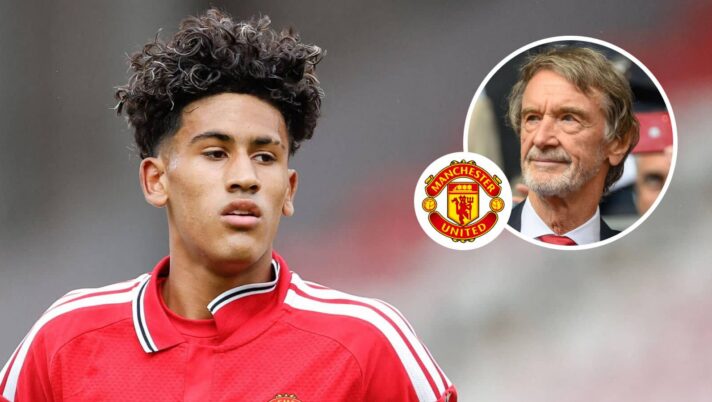 Manchester United starlet JJ Gabriel and co-owner Sir Jim Ratcliffe