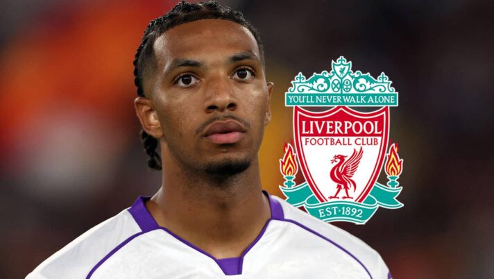Fiorentina star Cher Ndour with a Liverpool badge