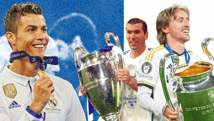 Former Real Madrid stars Cristiano Ronaldo, Zinedine Zidane and Luka Modric - copyright TEAMtalk