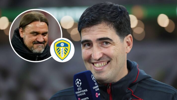 Liverpool manager Andoni Iraola, Leeds manager Daniel Farke