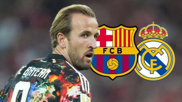 Bayern Munich striker Harry Kane could be tempted by a move to Barcelona or Real Madrid, it's been claimed