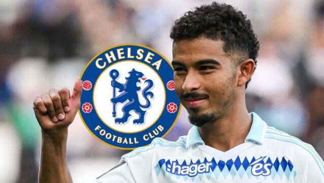 Gessime Yassine with Chelsea badge