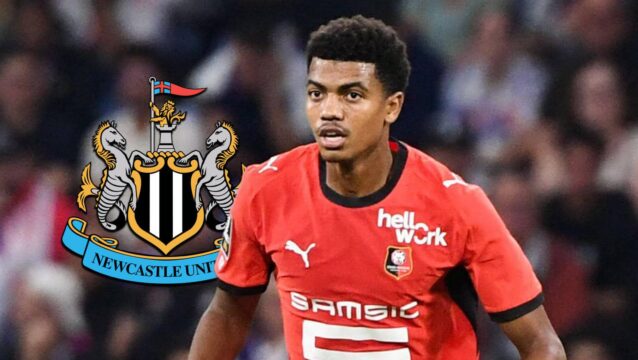 Newcastle badge, Rennes centre-back Abdelhamid Ait Boudlal