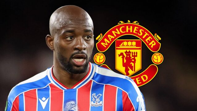Crystal Palace striker Jean-Philippe Mateta, Man Utd badge