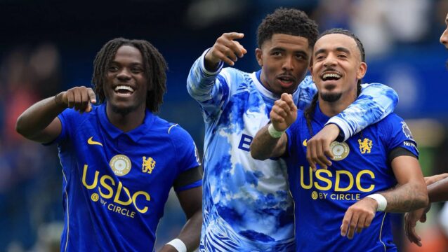 Chelsea stars Romeo Lavia, Wesley Fofana and Malo Gusto