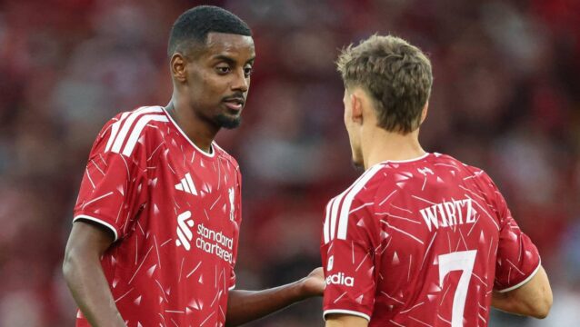 Liverpool stars Alexander Isak and Florian Wirtz