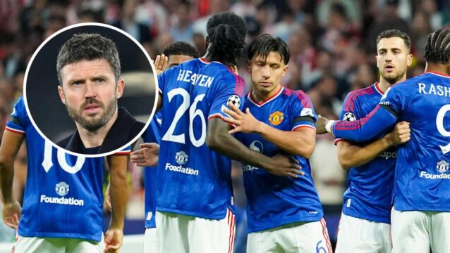 Manchester United boss Michael Carrick, inset, and his players came in for strong criticism following their loss to Atletico Madrid