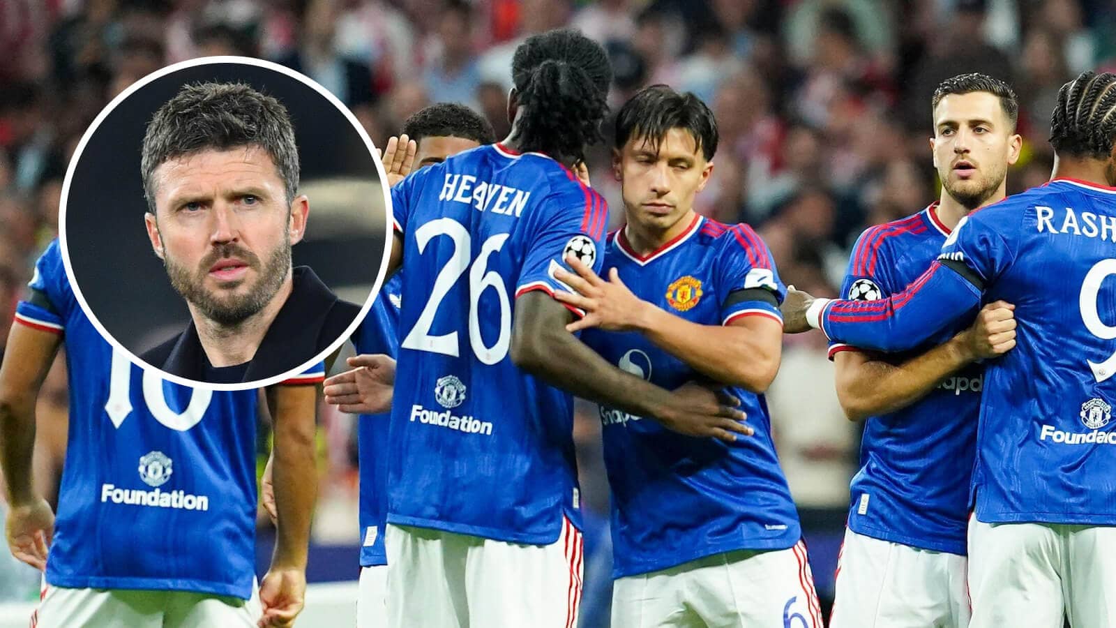 Manchester United boss Michael Carrick, inset, and his players came in for strong criticism following their loss to Atletico Madrid