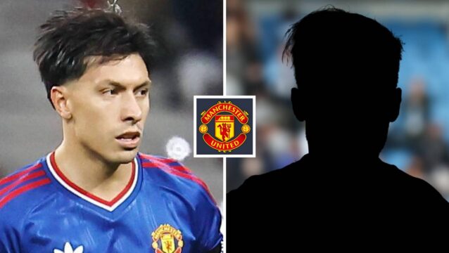 Man Utd defender Lisandro Martinez, silhouette player