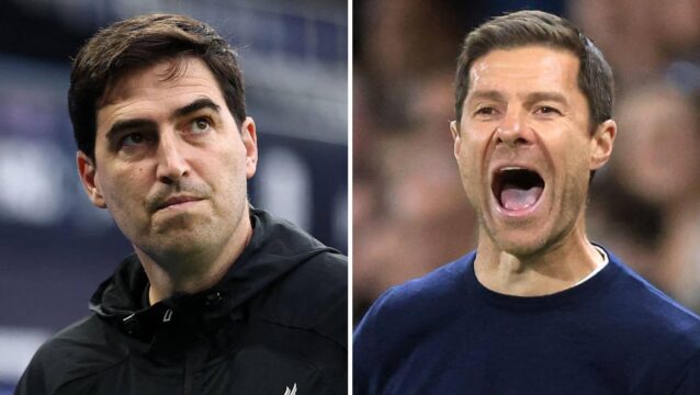Split image of Liverpool manager Andoni Iraola and Chelsea manager Xabi Alonso - copyright TEAMtalk