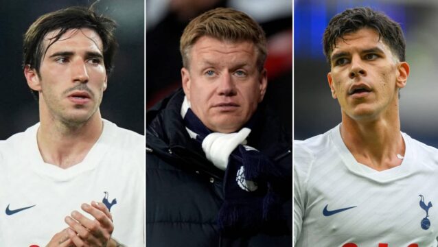 Sandro Tonali, Johan Lange, Mateus Fernandes Tottenham