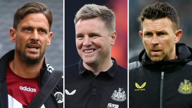 Jason Tindall, Eddie Howe and Stephen Purches