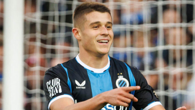 Club Brugge striker Nicolo Tresoldi